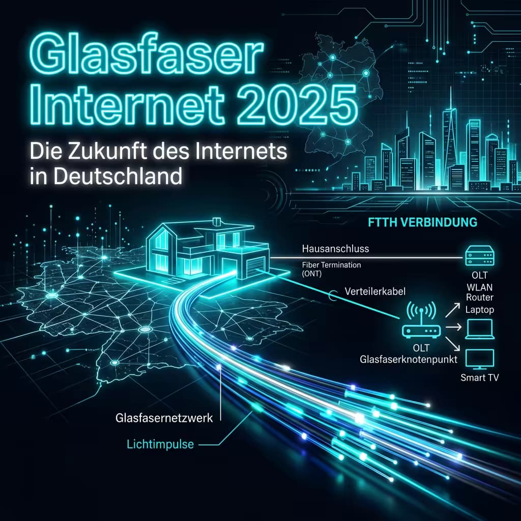 Glasfaser Internet 2025: FTTH, FTTB und der Ausbau in Deutschland